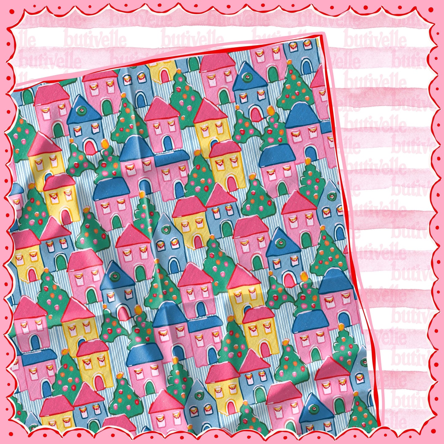 Christmas Town Seamless Pattern, T0872