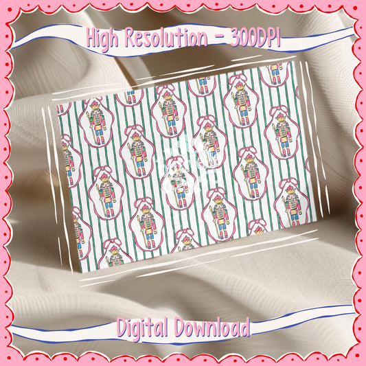 Nutcracker Christmas Seamless Pattern, T0871