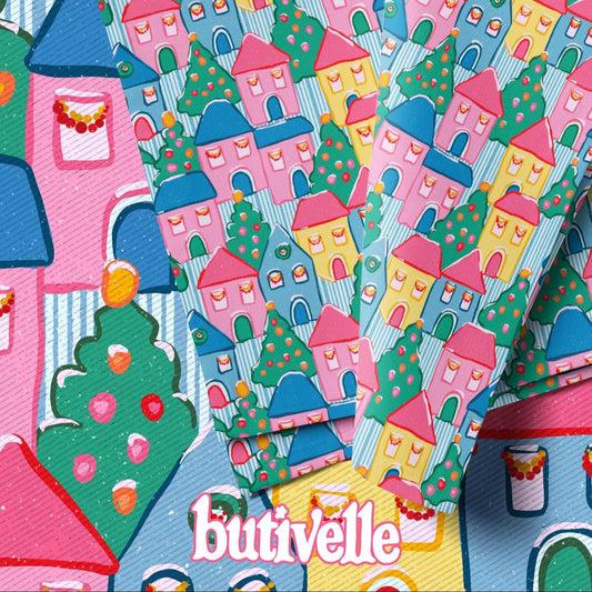 Christmas Town Seamless Pattern, T0872