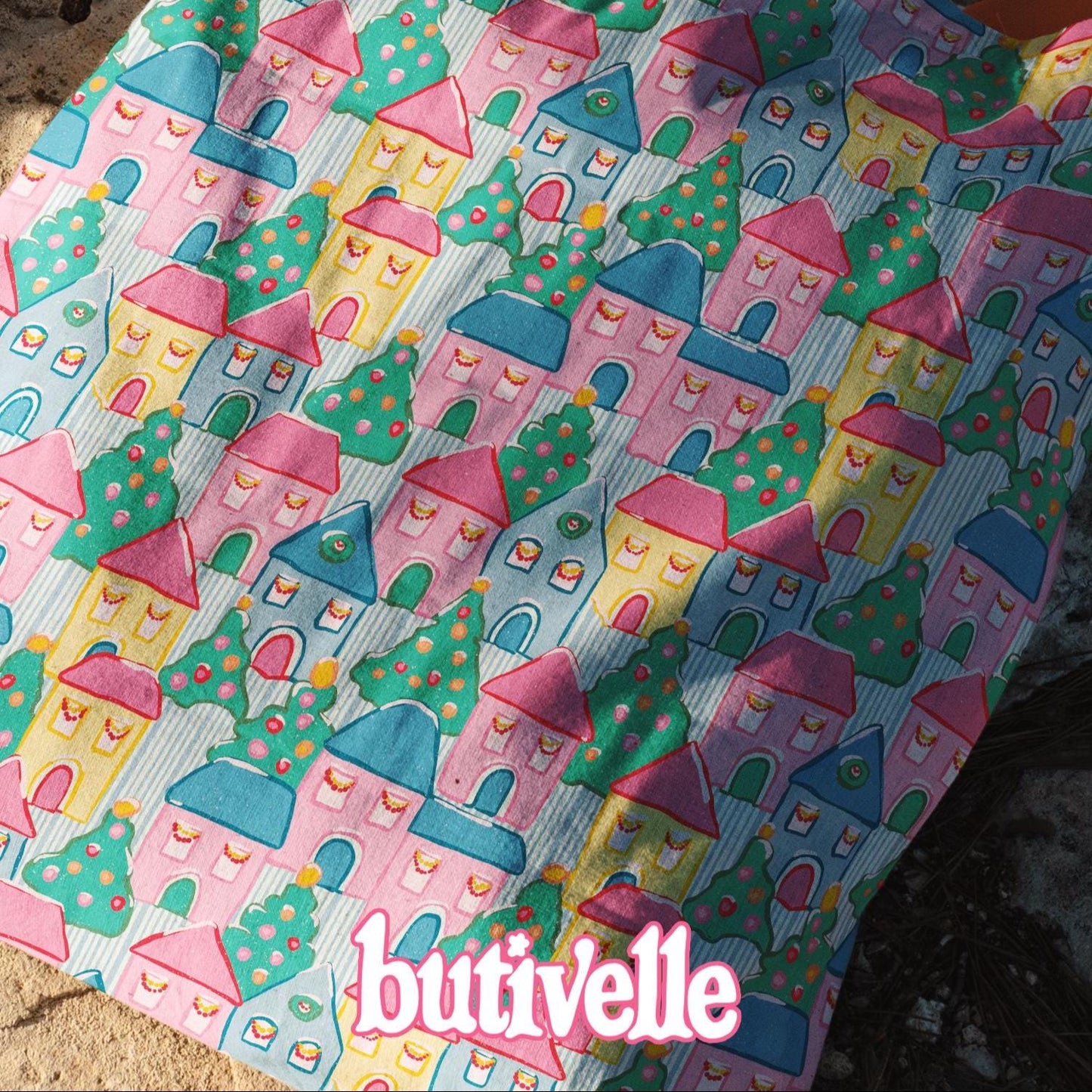 Christmas Town Seamless Pattern, T0872