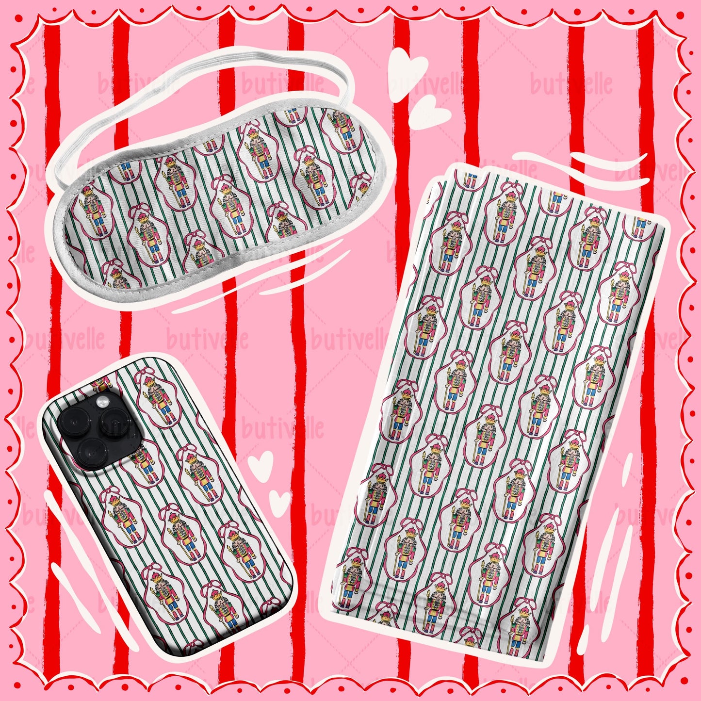 Nutcracker Christmas Seamless Pattern, T0871