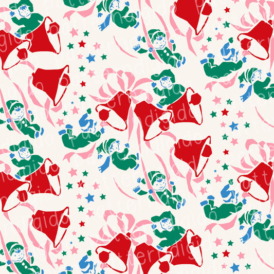 Vintage Christmas Seamless Pattern, T0497