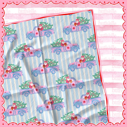 Santa with Truck Christmas Seamless Pattern, T0884