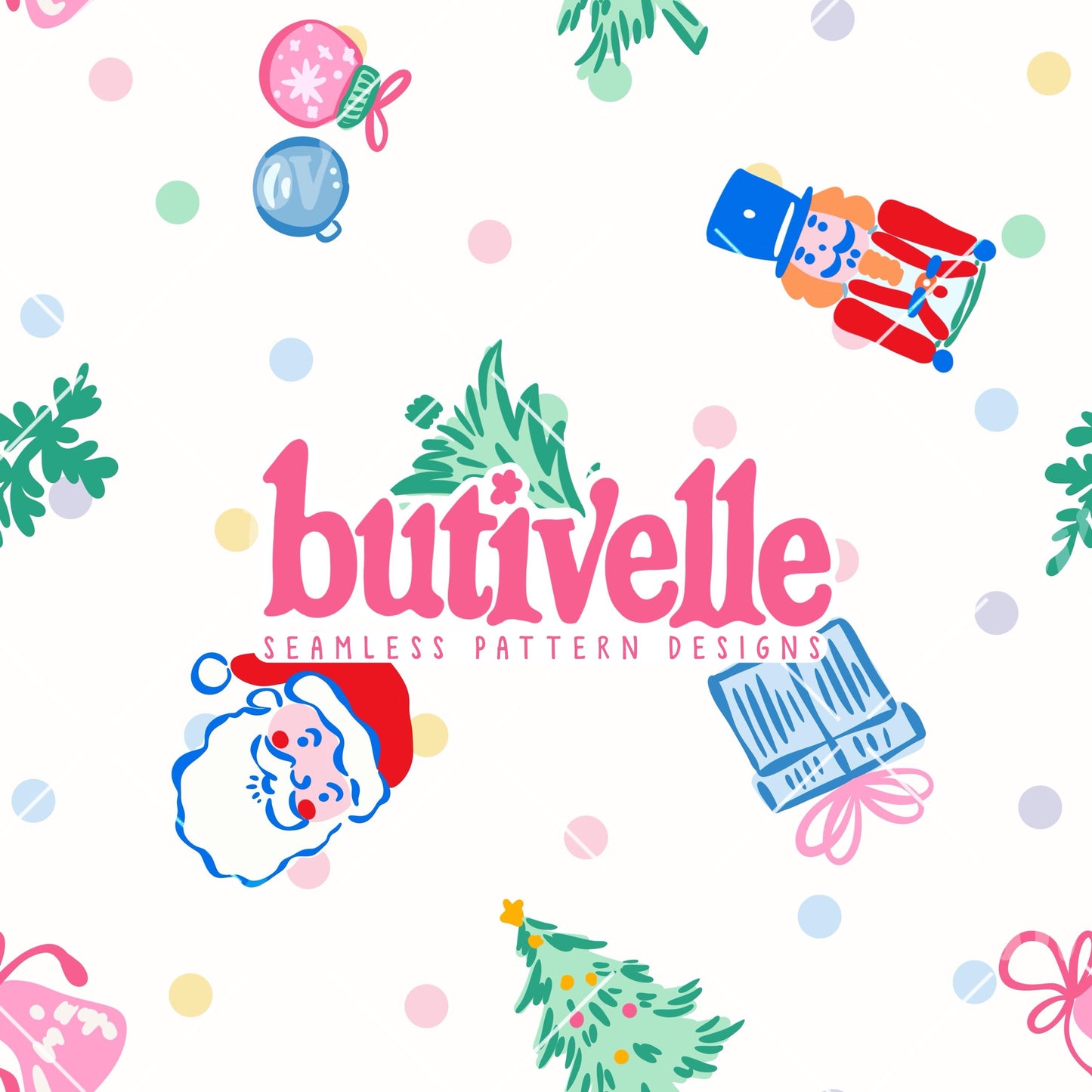 Bright Christmas Seamless Pattern, T0879