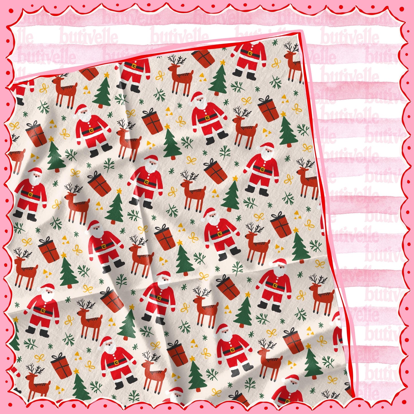 Colorful Santa Seamless Pattern, T0887
